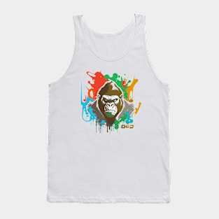 Graffiti Paint Gorilla Ape Creative Tank Top